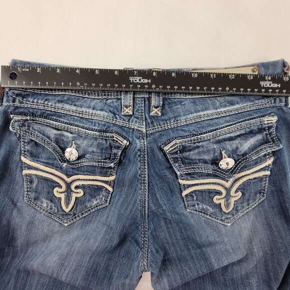 ROCK REVIVAL Jeans Women's 30 Blue Medium Wash 30x33 Hazel Straight Leg - Picture 6 of 16